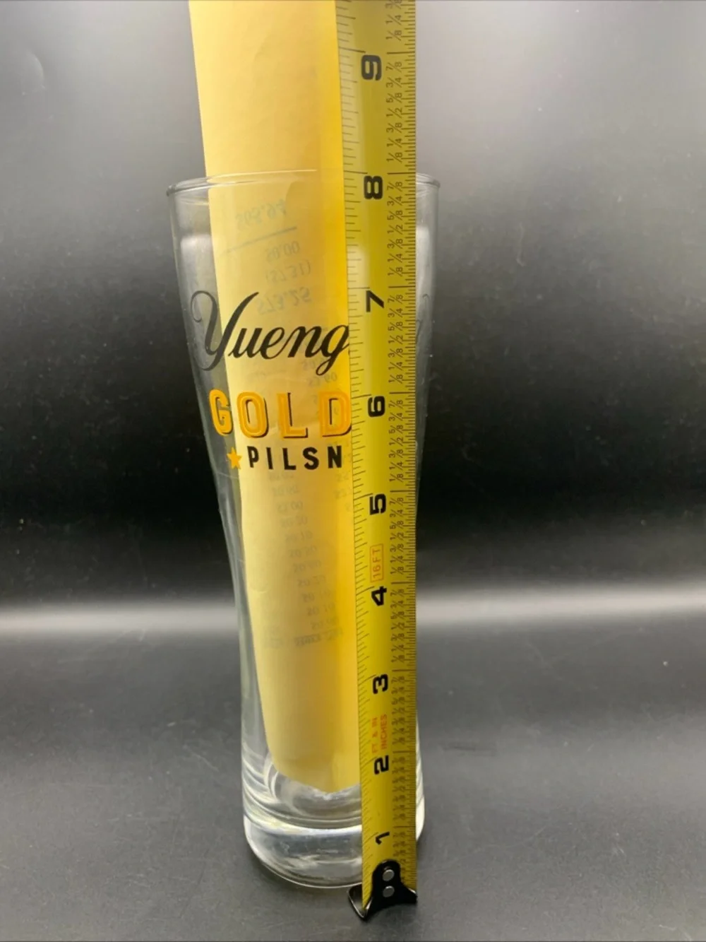 Pre Owned Yuengling Golden Pilsner Beer Glass Eagle Keg Pottsville Pa